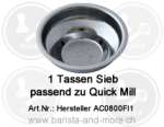 Quick Mill Sieb 1 Tasse